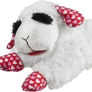 Multipet Lambchop Valentines Day Lamb Chop Love Heart Holiday Dog Toy